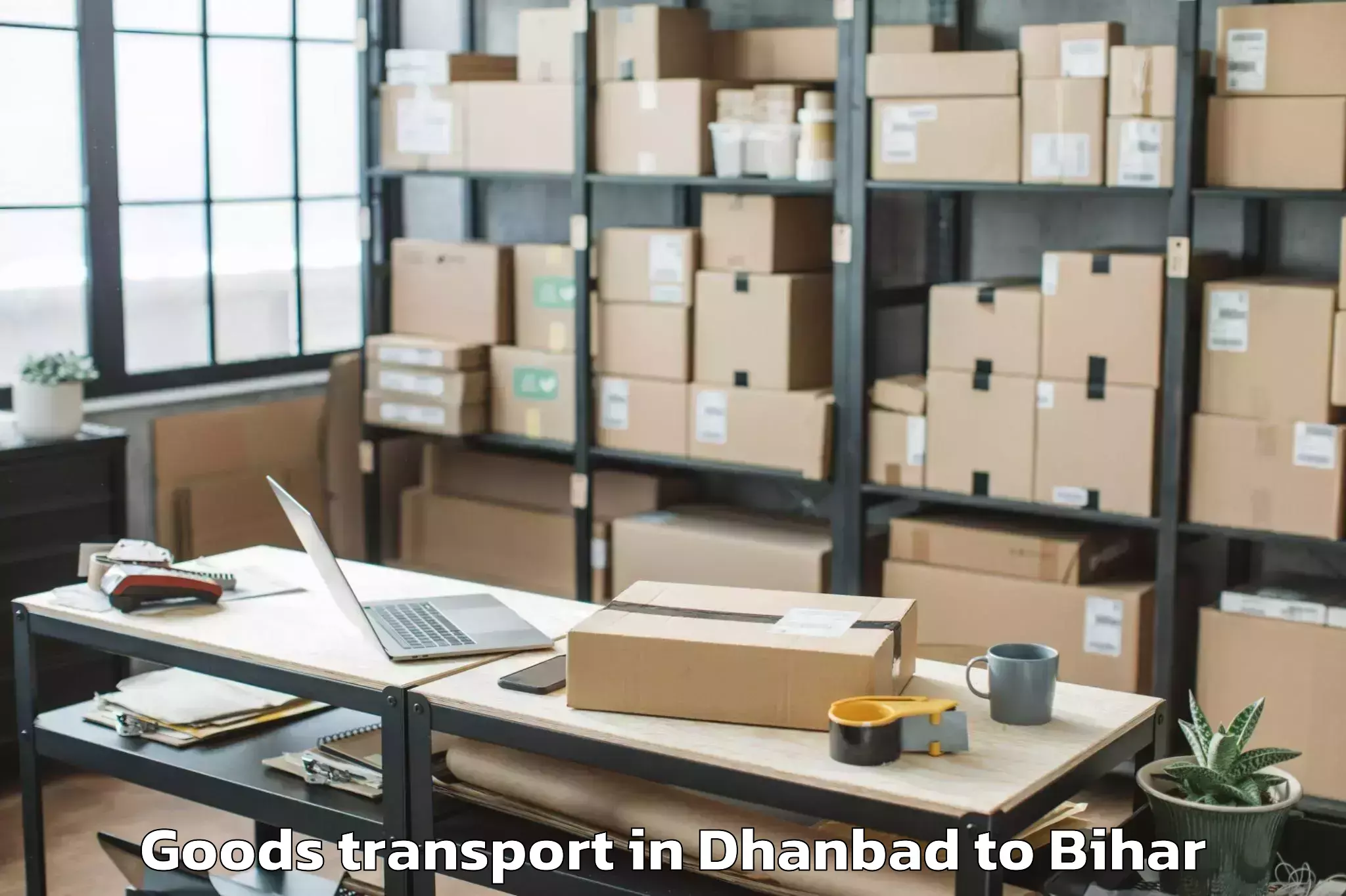 Easy Dhanbad to Mohiuddinagar Goods Transport Booking